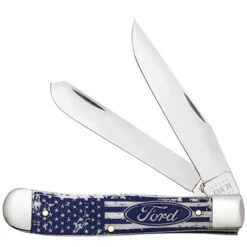 Case Trapper 14328 Ford Embellished Smooth Natural Bone Trapper (6254 SS)