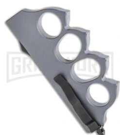 Atomic 1918 Gray OTF Automatic Knuckle Knife - Dagger Two-Tone -Hot Sale Knife Store 1918 Gray OTF Auto Knuckle Knife Dagger TT GX 36283 jr side large