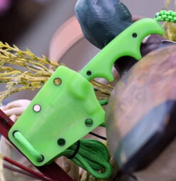 CRKT Minimalist Bowie Gears CR2387G, 2.125" 8Cr13MoV 3D Print Satin Blade, Glow In The Dark Handle/Sheath -Hot Sale Knife Store 2383.4 34085.1580922417