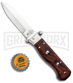 AGA Campolin Piccolo Cocobolo Italian Automatic Knife - Satin Plain -Hot Sale Knife Store AGA Campolin Piccolo Italian Stiletto Auto Cococbolo Satin BHQ 92867 jr bottlecap large