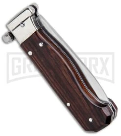 AGA Campolin Piccolo Cocobolo Italian Automatic Knife - Satin Plain -Hot Sale Knife Store AGA Campolin Piccolo Italian Stiletto Auto Cococbolo Satin BHQ 92867 jr side large