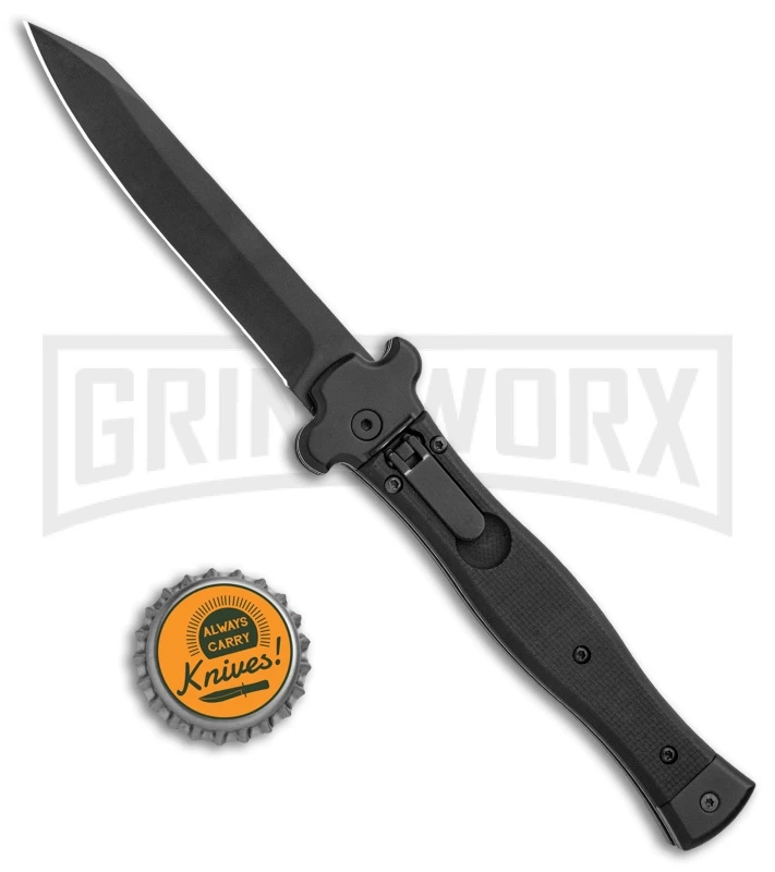 AGA Campolin Zero SWAT G-10 Leverlock Automatic Knife - Reverse Tanto Black 4 AGA Campolin Zero SWAT G-10 Leverlock Automatic Knife - Reverse Tanto Black - Image 4