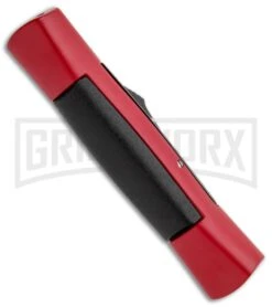 AKC 007 Concord Red/Black OTF Automatic Knife - Dagger Satin -Hot Sale Knife Store AKC 007 Concord OTF Red Satin Dagger GX 30498 jr side large