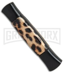 AKC 077 Concord Cheetah OTF Automatic Knife- Flat Grind Black Plain -Hot Sale Knife Store AKC 077 concord cheetah black BP 19135 er side large