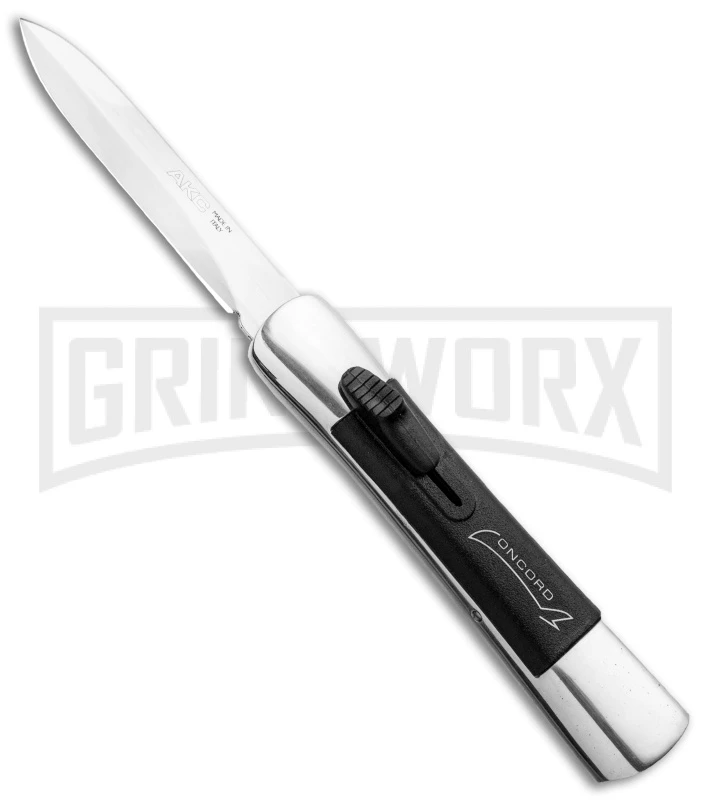 AKC Concord Polish/Black OTF Automatic Knife - Dagger Satin Plain 1 AKC Concord Polish/Black OTF Automatic Knife - Dagger Satin Plain
