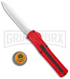 AKC F-20 Red D/A OTF Automatic Knife - Satin Plain 7 AKC F-20 Red D/A OTF Automatic Knife - Satin Plain -Hot Sale Knife Store AKC F 20 DA Dagger OTF Auto Red Satin BHQ 140483 jr bottlecap large