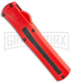 Hot Sale Knife Store -Hot Sale Knife Store AKC F 20 DA Dagger OTF Auto Red Satin BHQ 140483 jr spine large