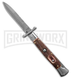 AKC Automatic Swinguard 9" Stag Bayonet Blade - Damascus Plain