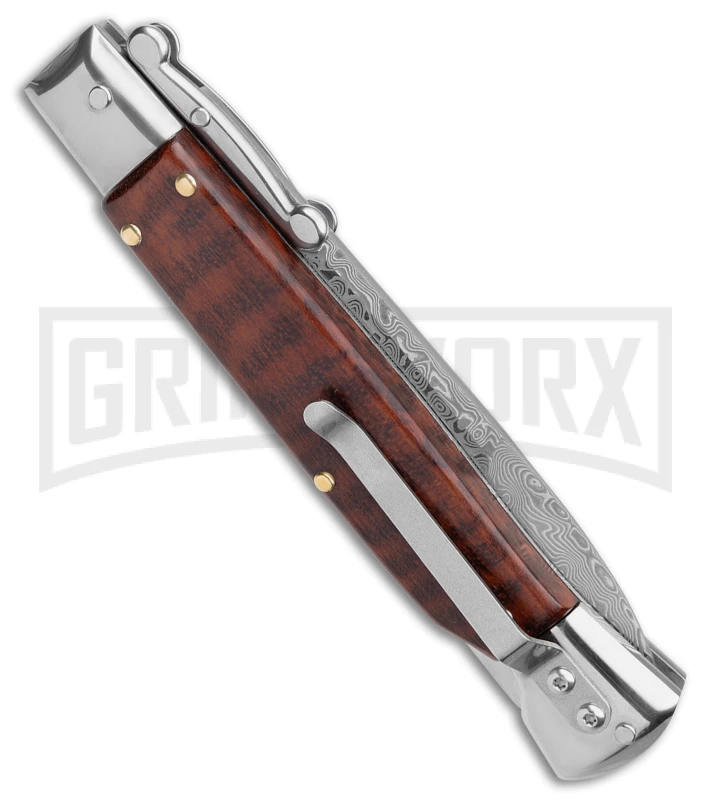 AKC Swinguard 9" Snakewood (Damascus Bayonet Blade) 3 AKC Swinguard 9" Snakewood (Damascus Bayonet Blade) - Image 3