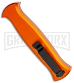 AKC X-treme EVO Orange OTF Automatic Knife - Satin Plain -Hot Sale Knife Store AKC X treme EVO OTF Auto Orange Satin BHQ 114657 jr side large