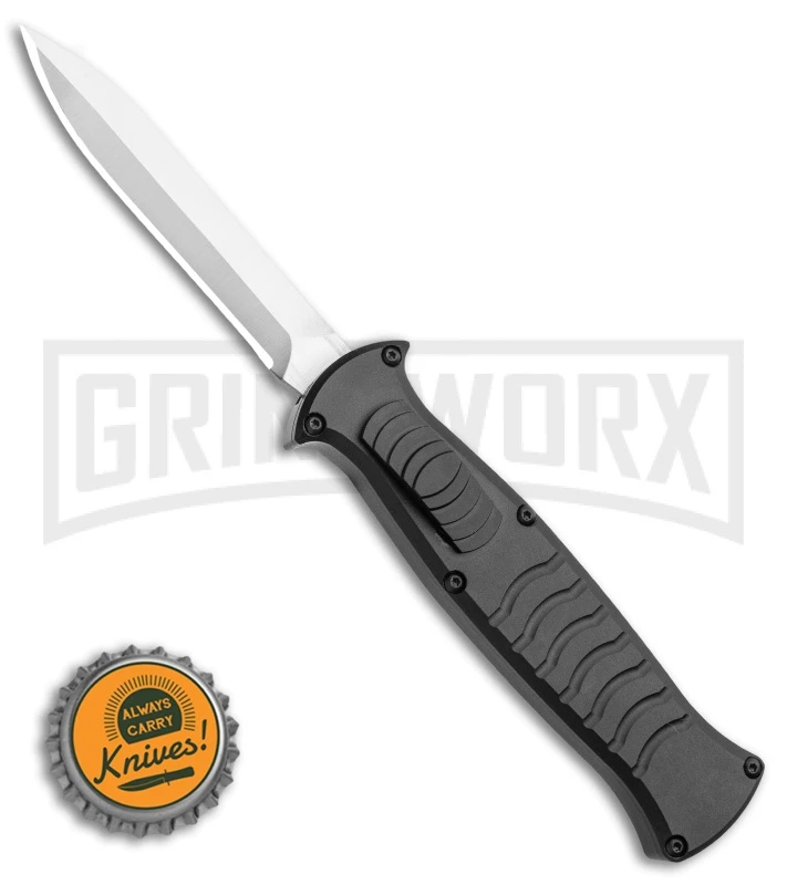 AKC X-treme EVO Black OTF Automatic Knife - Satin Plain Dagger 4 AKC X-treme EVO Black OTF Automatic Knife - Satin Plain Dagger - Image 4