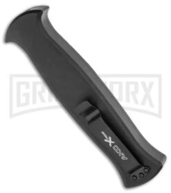 AKC X-treme EVO Black OTF Automatic Knife - Satin Plain Dagger 6 AKC X-treme EVO Black OTF Automatic Knife - Satin Plain Dagger -Hot Sale Knife Store AKC X treme EVO OTF Automatic Knife Black 3.5 Satin Dagger BHQ 119723 LS Side large