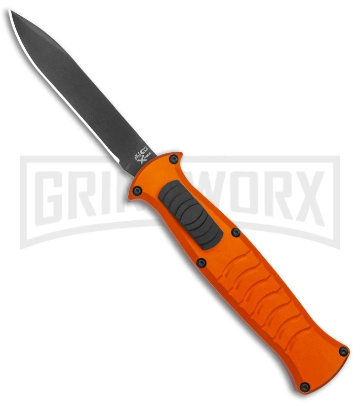 AKC X-treme EVO Orange OTF Automatic Knife - Black Plain 1 AKC X-treme EVO Orange OTF Automatic Knife - Black Plain