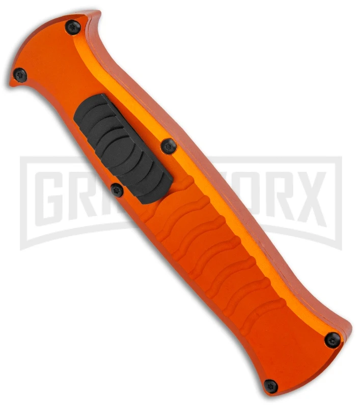 AKC X-treme EVO Orange OTF Automatic Knife - Black Plain 2 AKC X-treme EVO Orange OTF Automatic Knife - Black Plain - Image 2