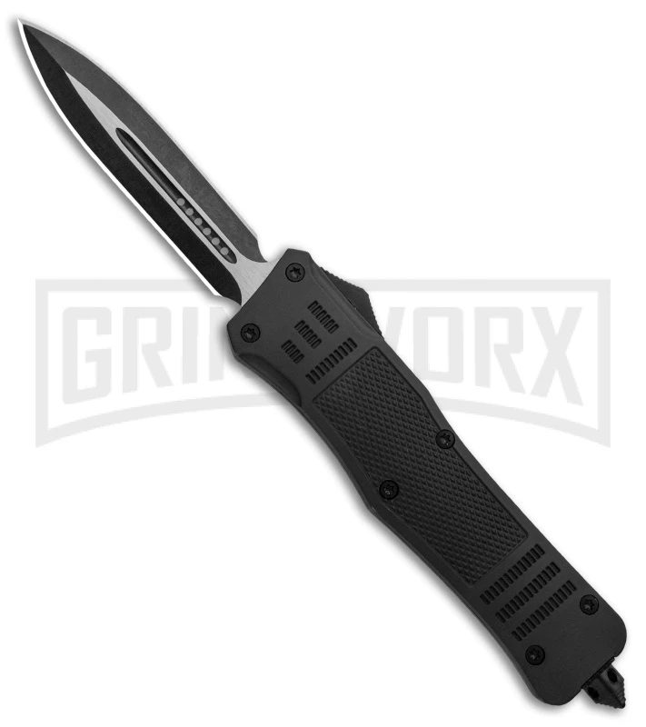 Atomic Defender Large OTF Automatic Knife Black - Two Tone Dagger 1 Atomic Defender Large OTF Automatic Knife Black - Two Tone Dagger