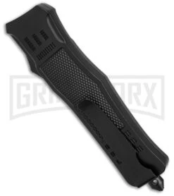 Atomic Defender Large Black OTF Automatic Tanto Knife - Two Tone Plain -Hot Sale Knife Store Atomic Defender GX 38965 side large
