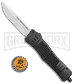 Atomic Defender Medium OTF Automatic Knife Black - Satin Drop Point -Hot Sale Knife Store Atomic Defender Medium OTF Auto Black Satin DP GX 35866 jr bottlecap large