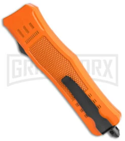 Atomic Defender Medium OTF Automatic Knife Orange - Two Tone Dagger -Hot Sale Knife Store Atomic Defender Medium OTF Auto Orange TT Dagger GX 38583 jr side large