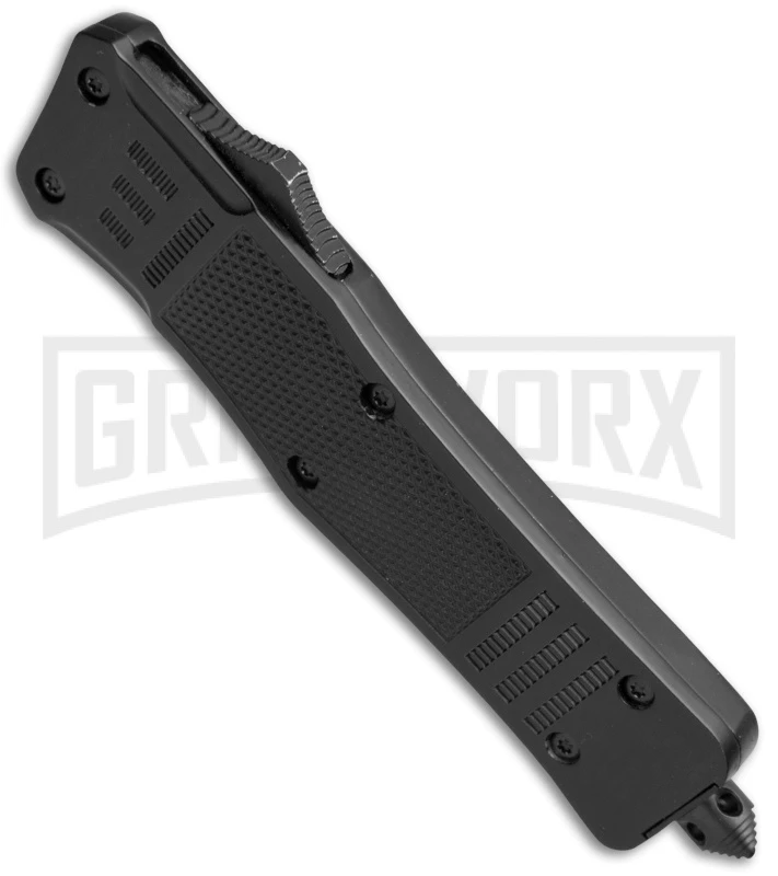 Atomic Defender Large OTF Automatic Knife Black - Serr Two Tone Tanto 2 Atomic Defender Large OTF Automatic Knife Black - Serr Two Tone Tanto - Image 2
