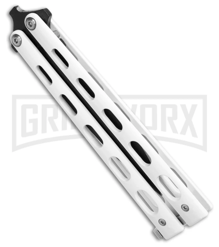 Bear & Son 115W White Butterfly Knife - Black Plain 4TH18 3 Bear & Son 115W White Butterfly Knife - Black Plain 4TH18 - Image 3
