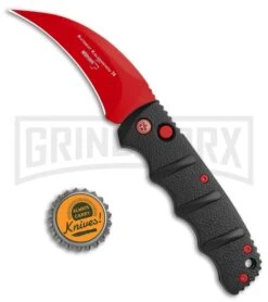 Boker Kalashnikov Black Widow Automatic Knife - Hawkbill Red Plain 7 Boker Kalashnikov Black Widow Automatic Knife - Hawkbill Red Plain -Hot Sale Knife Store Boker Black Widow Hawkbill Kalashnikov Auto Black Red 01KALS70NSOI BHQ 103274 jr bottlecap large