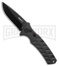 Boker Plus Strike Automatic Knife - Drop Point Black Plain
