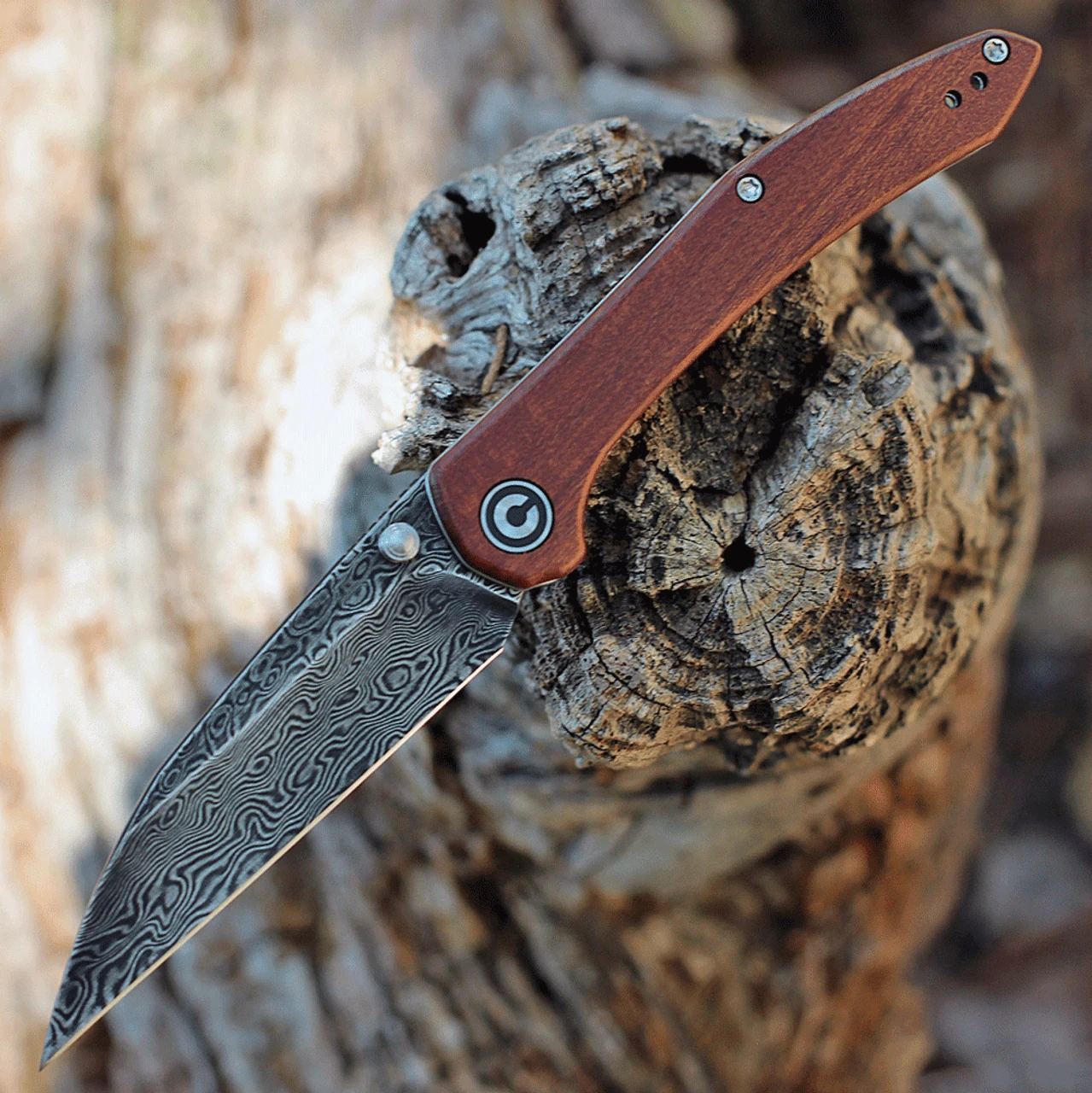 CIVIVI Hadros-Cuibourtia Wood (3.35" Damascus) C20004-DS1 1 CIVIVI Hadros-Cuibourtia Wood (3.35" Damascus) C20004-DS1