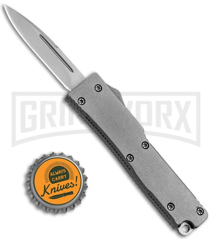 Firecracker Mini Gray HL D/A OTF Automatic Knife - Bead Blast Plain 4 Firecracker Mini Gray HL D/A OTF Automatic Knife - Bead Blast Plain - Image 4