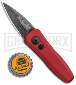 Kershaw Launch 4 Red Automatic Knife CA Legal - Damascus Plain -Hot Sale Knife Store Kershaw Launch 4 CA Legal Auto Red Damascus 7500RDDAM BHQ 91649 jr bottlecap large