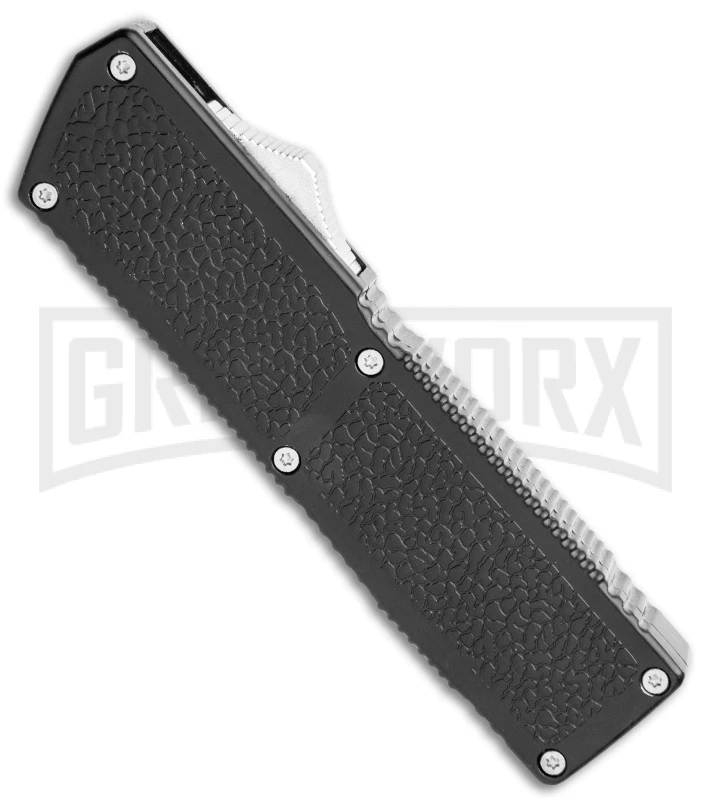 Lightning Elite Black D/A OTF Automatic Knife - Tanto Satin Plain 2 Lightning Elite Black D/A OTF Automatic Knife - Tanto Satin Plain - Image 2