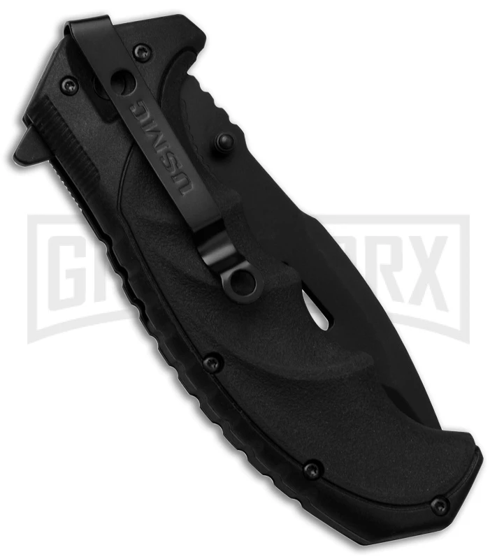 M-Tech Warden Black Spring Assisted Knife - Black Serr 2 M-Tech Warden Black Spring Assisted Knife - Black Serr - Image 2
