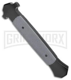 Mago 13" Sim CF/ Black D/A Italian Stiletto OTF Knife - Satin Plain Bayo -Hot Sale Knife Store Mago 13in Sim CF Black DA Italian Stiletto OTF Satin Bayo GX 39629 jr side large