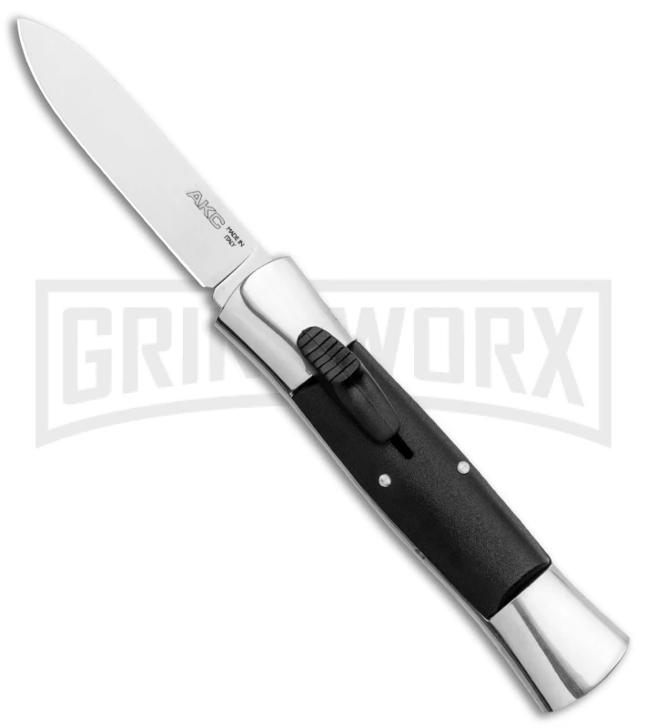 AKC 007 Concord Black OTF Automatic Knife Gray/Black - Spear Point Satin 1 AKC 007 Concord Black OTF Automatic Knife Gray/Black - Spear Point Satin