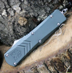 CobraTec Gray FS-X OTF Knife - Gray Alum (2.75" D2) SGRYFS-XSDS -Hot Sale Knife Store SGYFS XSDS.3 55072.1611264984