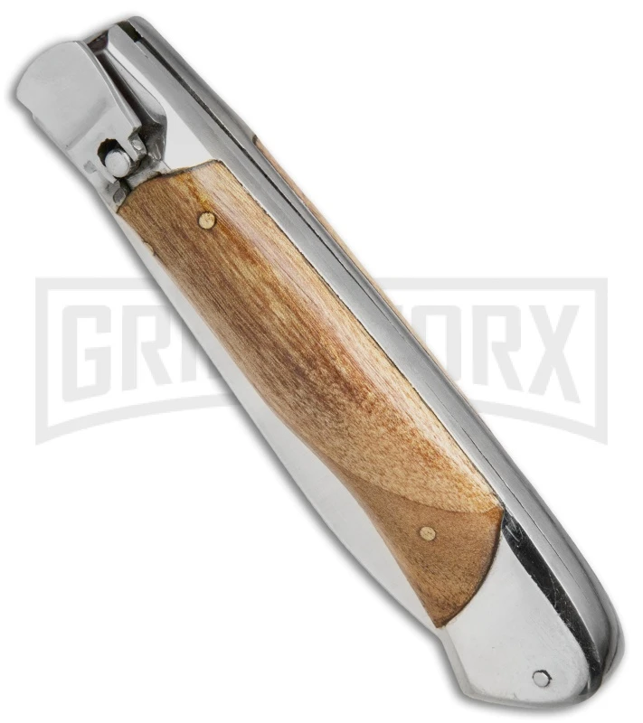 Zlatoust Russian Lever Lock Automatic Knife - Satin Plain 2 Zlatoust Russian Lever Lock Automatic Knife - Satin Plain - Image 2