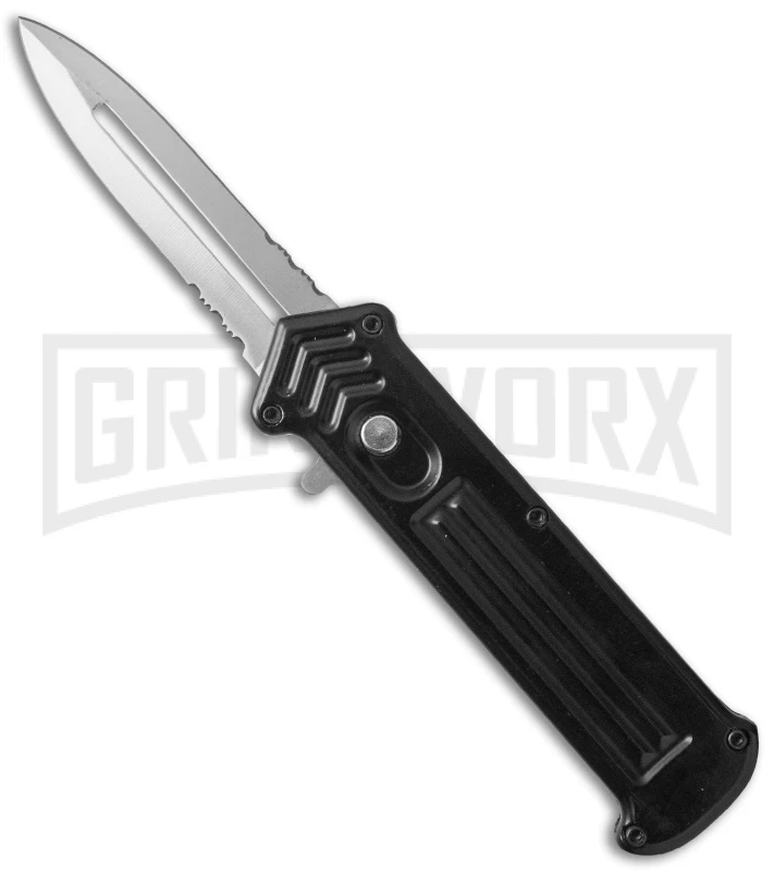 Black Arrow OTF Joker Automatic Knife Cupid Clone - Satin Serr 1 Black Arrow OTF Joker Automatic Knife Cupid Clone - Satin Serr