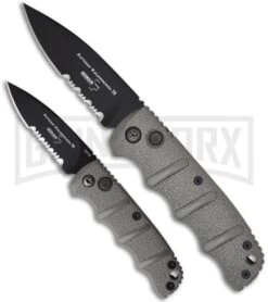 Boker Mini Kalashnikov Gray Automatic Knife - Black Serr 8 Boker Mini Kalashnikov Gray Automatic Knife - Black Serr -Hot Sale Knife Store boker kalashnikov mini 01kals73b size comparison large