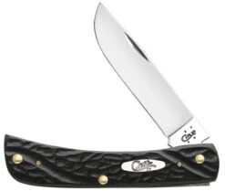 Case 18229 Sod Buster Jr., Rough Black Synthetic Handle (6137 SS)