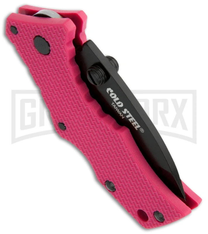 Cold Steel Micro Recon 1 Tanto Pink Folding Knife - Black Plain 2 Cold Steel Micro Recon 1 Tanto Pink Folding Knife - Black Plain - Image 2