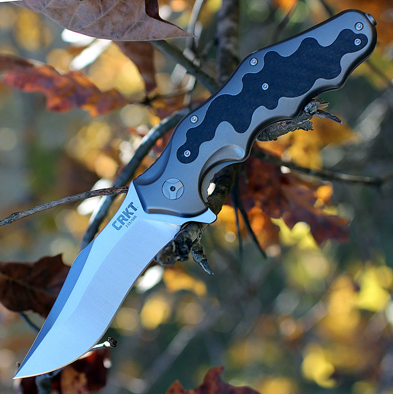 CRKT Ken Onion Motley Flipper K210CFXP, 3.875" Sleipner Plain Blade, Titanium Carbon Fiber Inlays Handle-Limited To 500 1 CRKT Ken Onion Motley Flipper K210CFXP, 3.875" Sleipner Plain Blade, Titanium Carbon Fiber Inlays Handle-Limited To 500