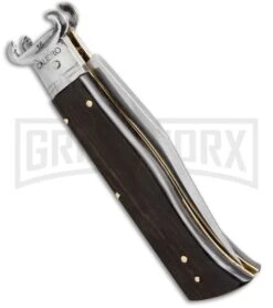 AGA Campolin Ebony Shot Shell Puller Calibro Humpback Auto Knife - Polish Plain -Hot Sale Knife Store ebony callbro humpback side jm large