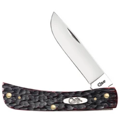 Case 27383 Sod Buster Jr, 3 5/8" Skinner Blades, Crimson Peach Seed Jig Bone Handle (6137 SS)