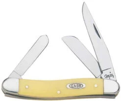 Case 035 Medium Stockman, Yellow Synthetic Handle CV (3318 CV)