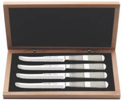 Case 2266 4-Piece Steak Knife Set, Natural Bone Handle