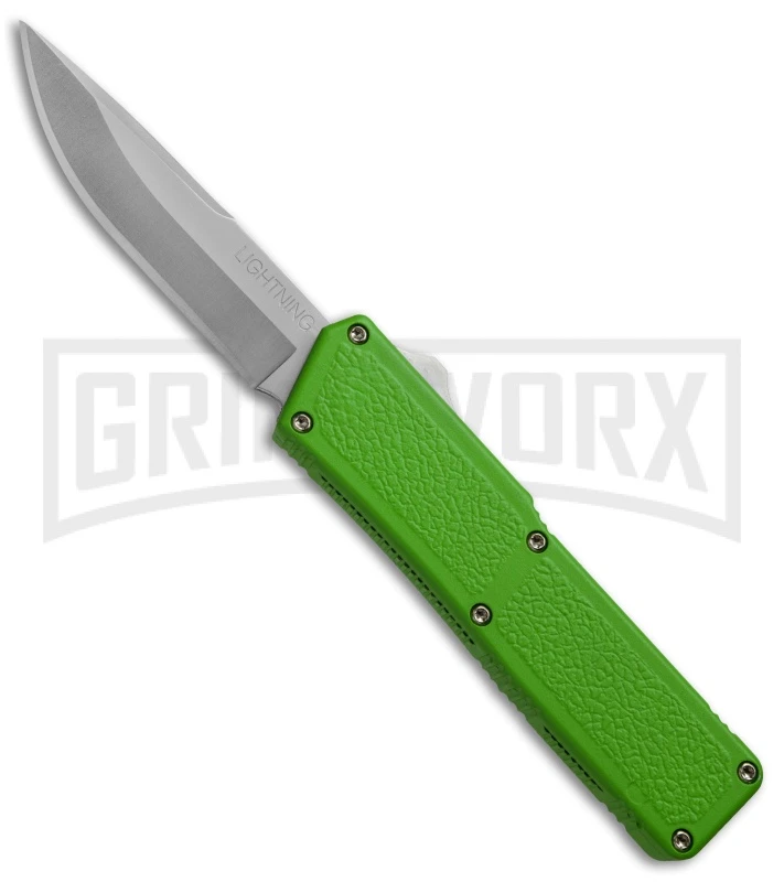 Lightning Zombie Edition Green D/A OTF Automatic Knife - Satin Plain 1 Lightning Zombie Edition Green D/A OTF Automatic Knife - Satin Plain