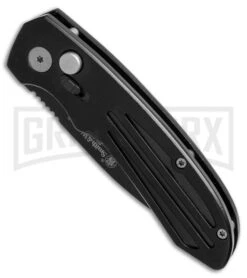 Smith & Wesson Extreme Ops SW50BS Black Automatic Knife - Black Serr -Hot Sale Knife Store smithwesson extreme ops dp black serr BHQ 1776 er spine large